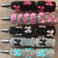 Rhinestone Bow DIY Beadable Pen, Custom Crystal Beaded Ballpoint Pen for Office & Gift